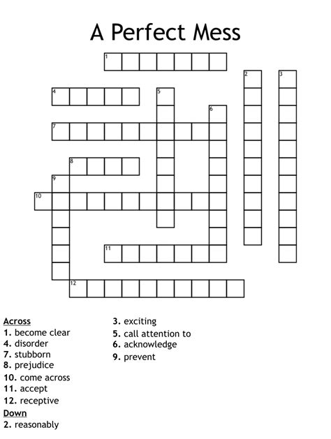 mess of a mess crossword
